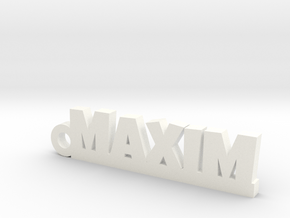 MAXIM Keychain Lucky in White Processed Versatile Plastic