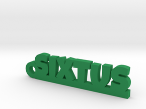 SIXTUS Keychain Lucky in Green Processed Versatile Plastic