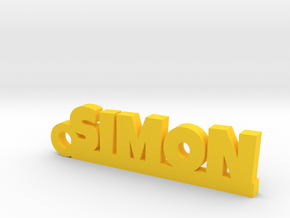 SIMON Keychain Lucky in Rhodium Plated Brass