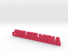 WILHELMINA Keychain Lucky in Pink Processed Versatile Plastic