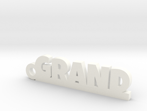 GRAND Keychain Lucky in White Processed Versatile Plastic