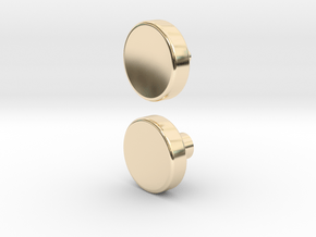 Spinner button in 14k Gold Plated Brass