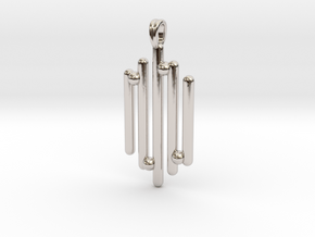 Eclectic Pendant Symbolic Jewelry Pendant in Platinum