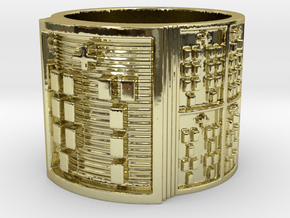 OSAKANA Ring Size 11-13 in 18k Gold Plated Brass: 12 / 66.5