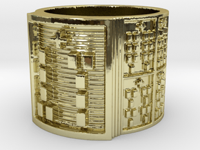 OSAOGUNDA Ring Size 11-13 in 18k Gold Plated Brass: 12 / 66.5
