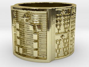 OSAOGUNDA Ring Size 13.5 in 18k Gold Plated Brass