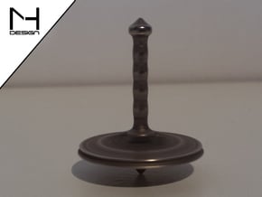 Spinning Top / Tol Floating in Polished Bronzed Silver Steel