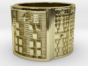 IKAROSO Ring Size 13.5 in 18k Gold Plated Brass