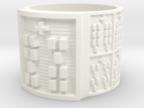 IKATRUPON Ring Size 13.5 in White Processed Versatile Plastic