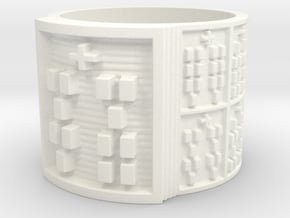 IKAFUN Ring Size 13.5 in White Processed Versatile Plastic