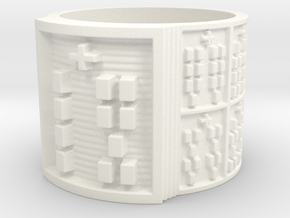 OTRUPONBEKENWAO Ring Size 13.5 in White Processed Versatile Plastic
