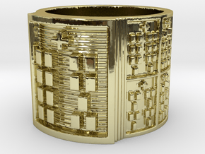 OTRUPONYEKUN Ring Size 11-13 in 18k Gold Plated Brass: 12 / 66.5
