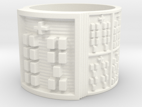 OTRUPONYEKUN Ring Size 13.5 in White Processed Versatile Plastic