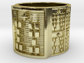 OTRUPONADAKINO Ring Size 11-13 in 18k Gold Plated Brass: 12 / 66.5