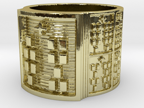 OTRUPONDI Ring Size 13.5 in 18k Gold Plated Brass