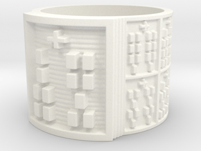 OTRUPONKOSO Design Ring Size 14 in White Processed Versatile Plastic