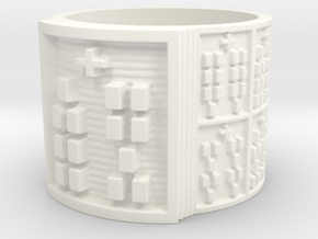 OTRUPONBARA Ring Size 13.5 in White Processed Versatile Plastic