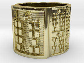 OTRUPONKANA Ring Size 11-13 in 18k Gold Plated Brass: 12 / 66.5