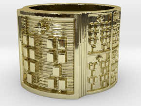 OTRUPONKANA Ring Size 13.5 in 18k Gold Plated Brass