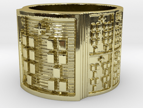 OTRUPONKANA Ring Size 14 in 18k Gold Plated Brass