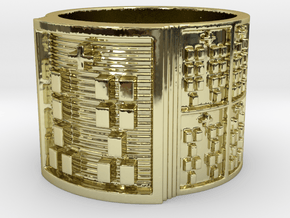 OTRUPONOGUNDA Ring Size 14 in 18k Gold Plated Brass