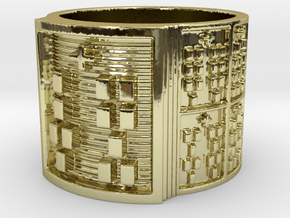 OTRUPONBIRETE Ring Size 13.5 in 18k Gold Plated Brass