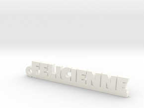 FELICIENNE Keychain Lucky in White Processed Versatile Plastic