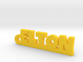 ELTON Keychain Lucky in Natural Brass