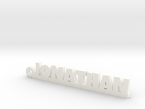 JONATHAN Keychain Lucky in White Processed Versatile Plastic