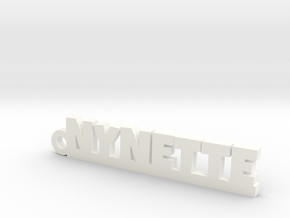 NYNETTE Keychain Lucky in White Processed Versatile Plastic