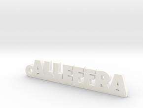 ALLEFFRA Keychain Lucky in White Processed Versatile Plastic