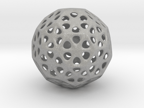 Mystic Icosahedron, Enclosing Small Solid Sphere in Aluminum