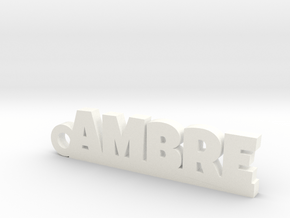 AMBRE Keychain Lucky in White Processed Versatile Plastic