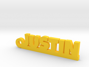 JUSTIN Keychain Lucky in Rhodium Plated Brass