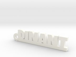 DINANT Keychain Lucky in White Processed Versatile Plastic