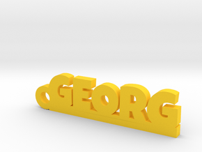 GEORG Keychain Lucky in Yellow Processed Versatile Plastic