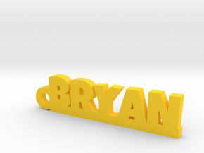 BRYAN Keychain Lucky in Polished Bronzed Silver Steel