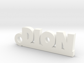 DION Keychain Lucky in White Processed Versatile Plastic