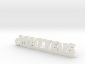 MATTEUS Keychain Lucky in White Processed Versatile Plastic