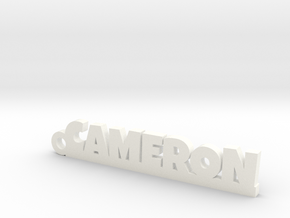 CAMERON Keychain Lucky in Rhodium Plated Brass