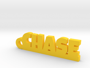 CHASE Keychain Lucky in Polished Bronzed Silver Steel