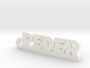 PEDER Keychain Lucky in White Processed Versatile Plastic