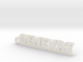 GENEVRE Keychain Lucky in White Processed Versatile Plastic