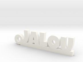 JALOU Keychain Lucky in White Processed Versatile Plastic