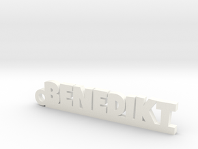 BENEDIKT Keychain Lucky in White Processed Versatile Plastic