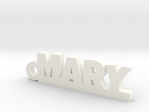 MARY Keychain Lucky in White Processed Versatile Plastic