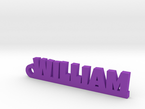 WILLIAM Keychain Lucky in Rhodium Plated Brass