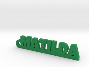 MATILDA Keychain Lucky in Polished Bronzed Silver Steel