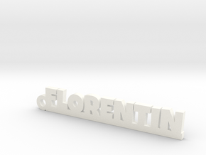 FLORENTIN Keychain Lucky in White Processed Versatile Plastic