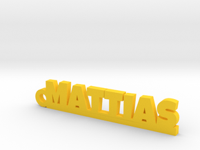 MATTIAS Keychain Lucky in Yellow Processed Versatile Plastic